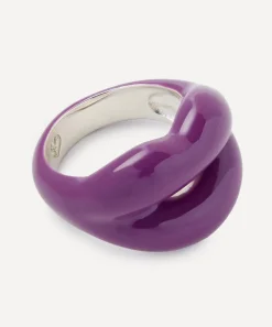 Solange Azagury-Partridge Rings^Sterling Silver Liberty Purple 150th Hotlips Ring