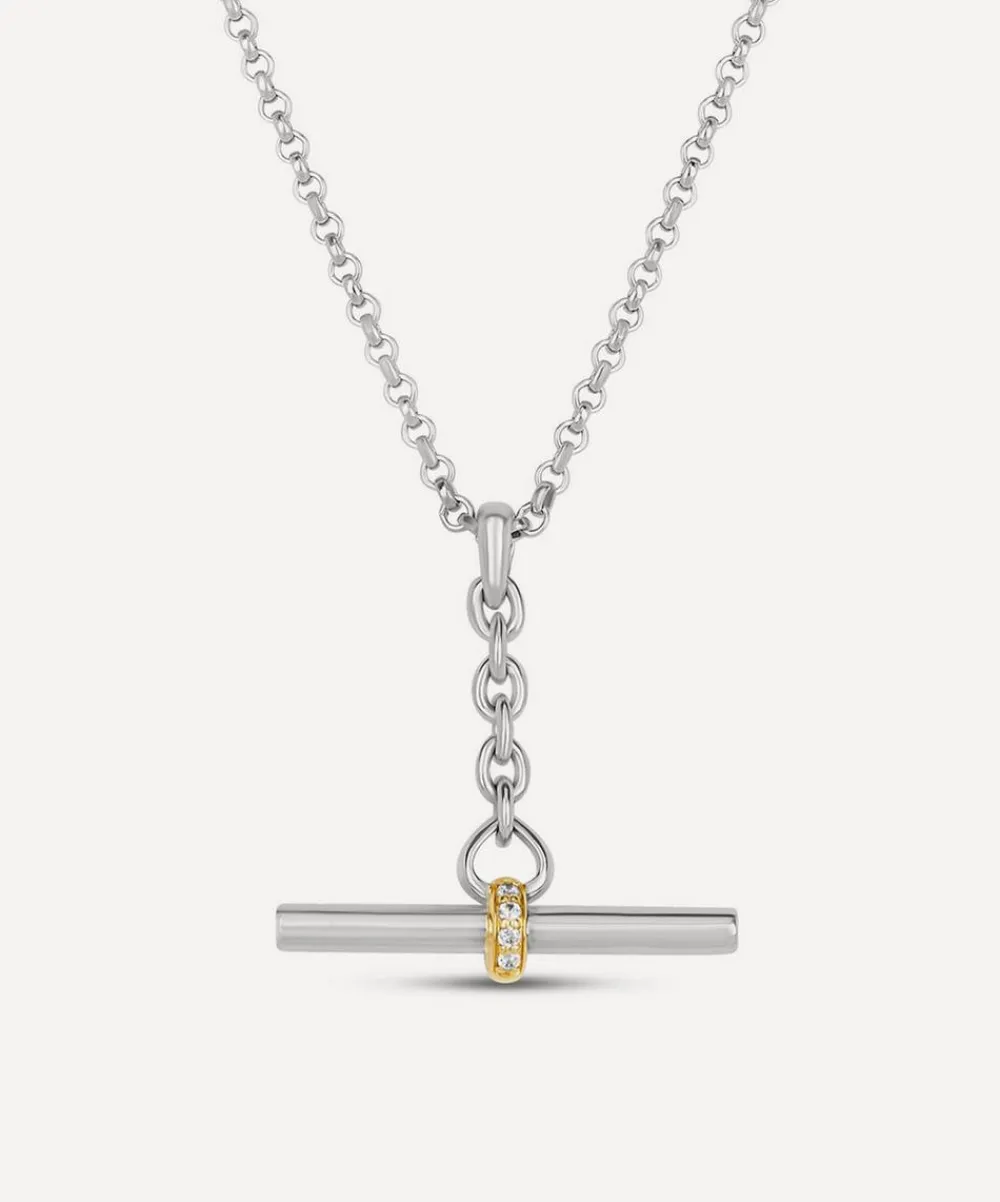 Dinny Hall Necklaces^Sterling Silver My World T-Bar Pendant Necklace