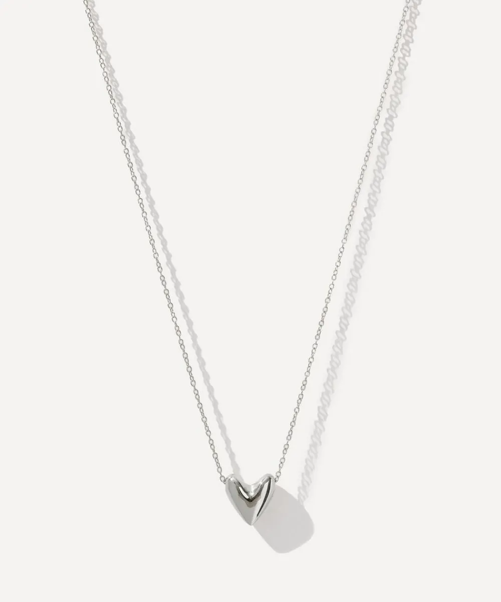 Otiumberg Charms & Pendants^Sterling Silver Roscida Heart Pendant Necklace