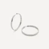 Monica Vinader Earrings^Sterling Silver Siren Muse Wave Large Hoop Earrings