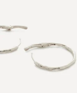 Monica Vinader Earrings^Sterling Silver Siren Muse Chunky Medium Hoop Earrings