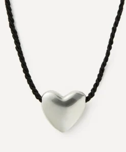 Annika Inez Necklaces^Sterling Silver Small Cord Heart Pendant Necklace