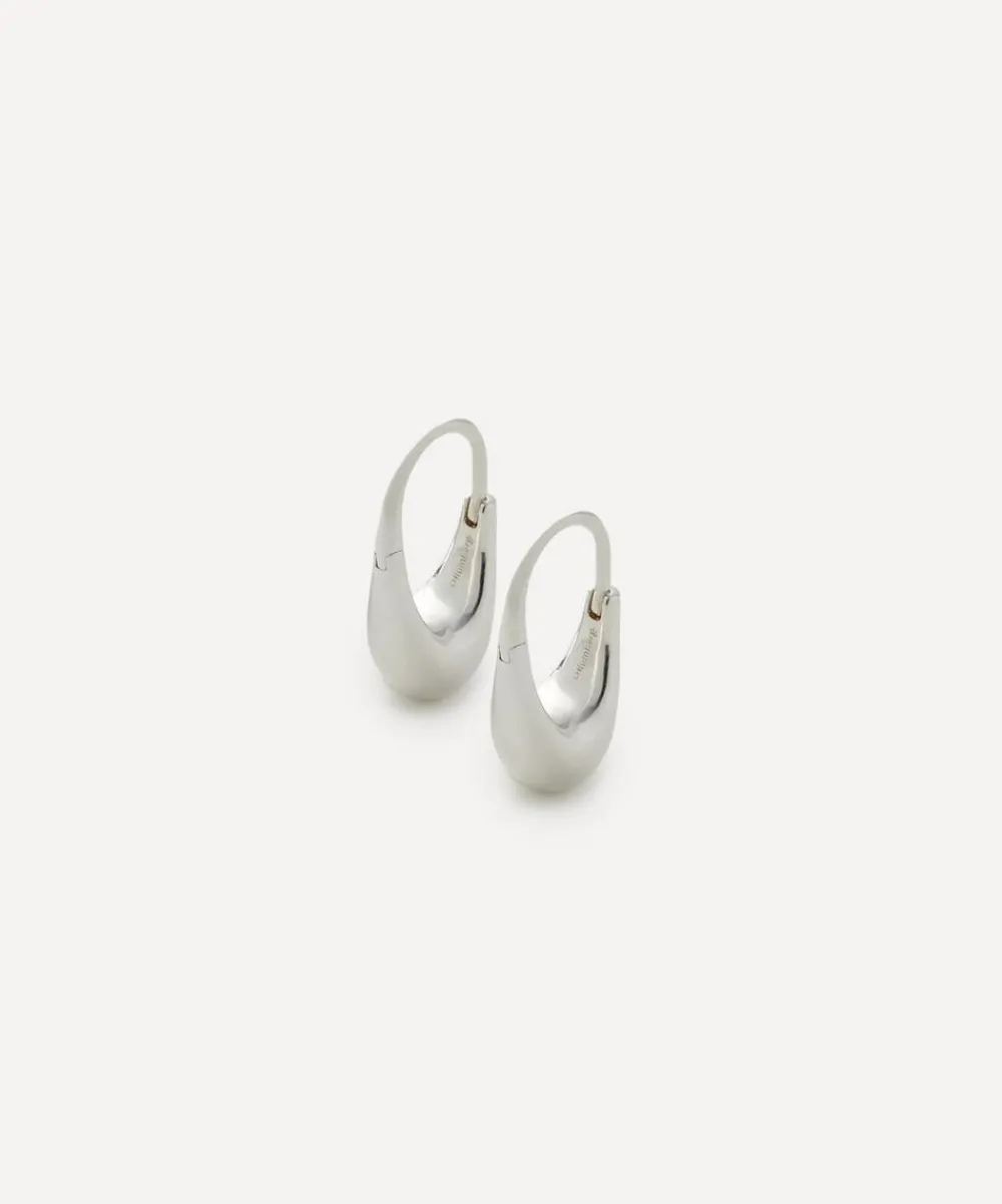 Otiumberg Earrings^Sterling Silver Small Roscida Drop Hoop Earrings