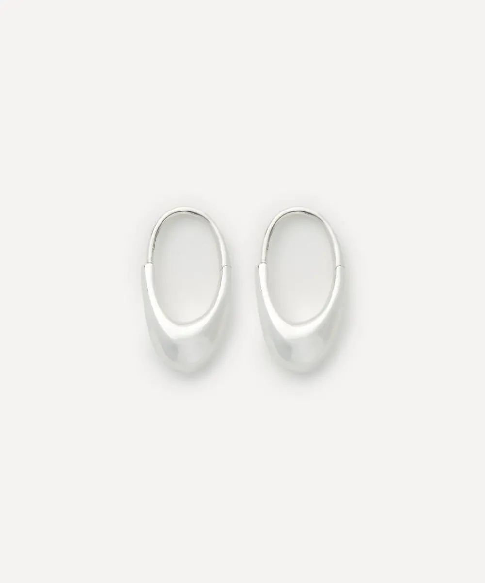 Otiumberg Earrings^Sterling Silver Small Roscida Drop Hoop Earrings