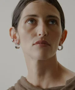 Otiumberg Earrings^Sterling Silver Stratis Hoop Earrings