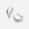 Monica Vinader Earrings^Sterling Silver Swirl Medium Hoop Earrings