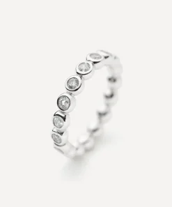 Missoma Rings^Sterling Silver Tennis Eternity Stacking Ring