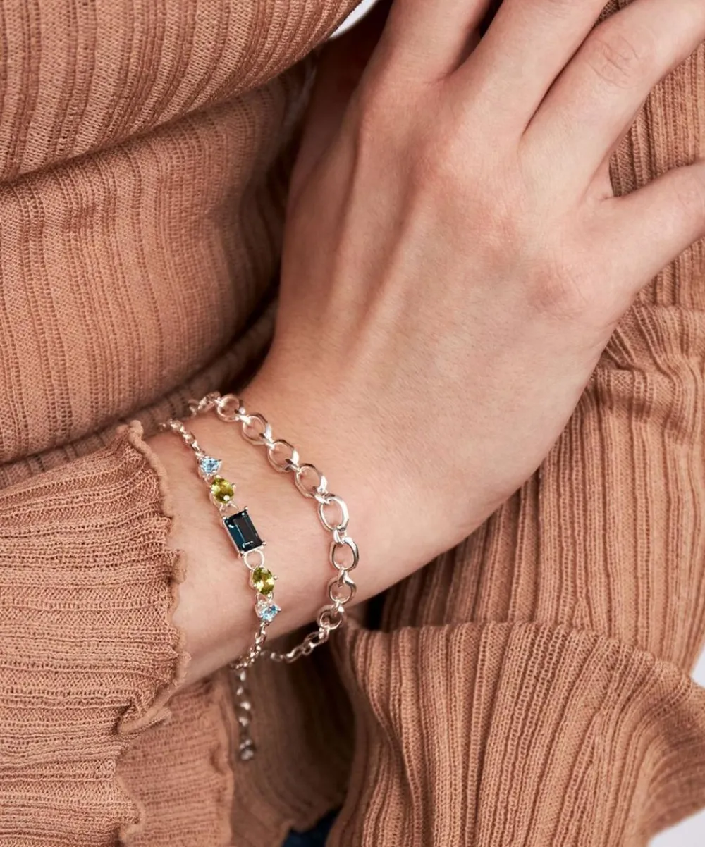 Dinny Hall Bracelets^Sterling Silver Thalassa Faceted Oval Link Bracelet
