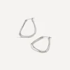 Dinny Hall Earrings^Sterling Silver Thalassa Medium Faceted Hoop Earrings