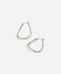 Dinny Hall Earrings^Sterling Silver Thalassa Medium Faceted Hoop Earrings