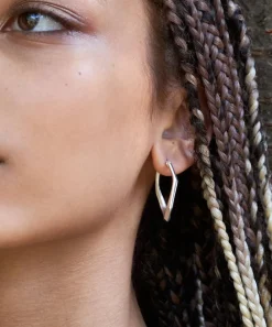 Dinny Hall Earrings^Sterling Silver Thalassa Medium Faceted Hoop Earrings