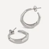 Dinny Hall Earrings^Sterling Silver Thalassa Tapering Faceted Chunky Hoop Earrings
