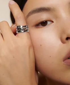 Monica Vinader Rings^Sterling Silver Wave Band Ring