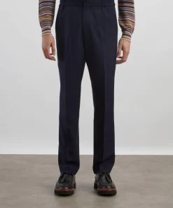 Paul Smith Trousers^Straight-Leg Pleated Wool Trousers