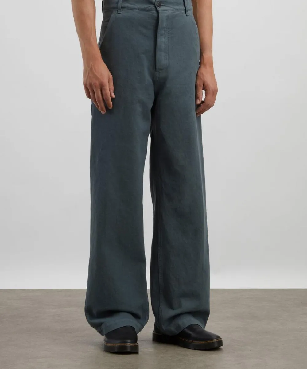 Dries Van Noten Trousers^Straight-Leg Work Trousers