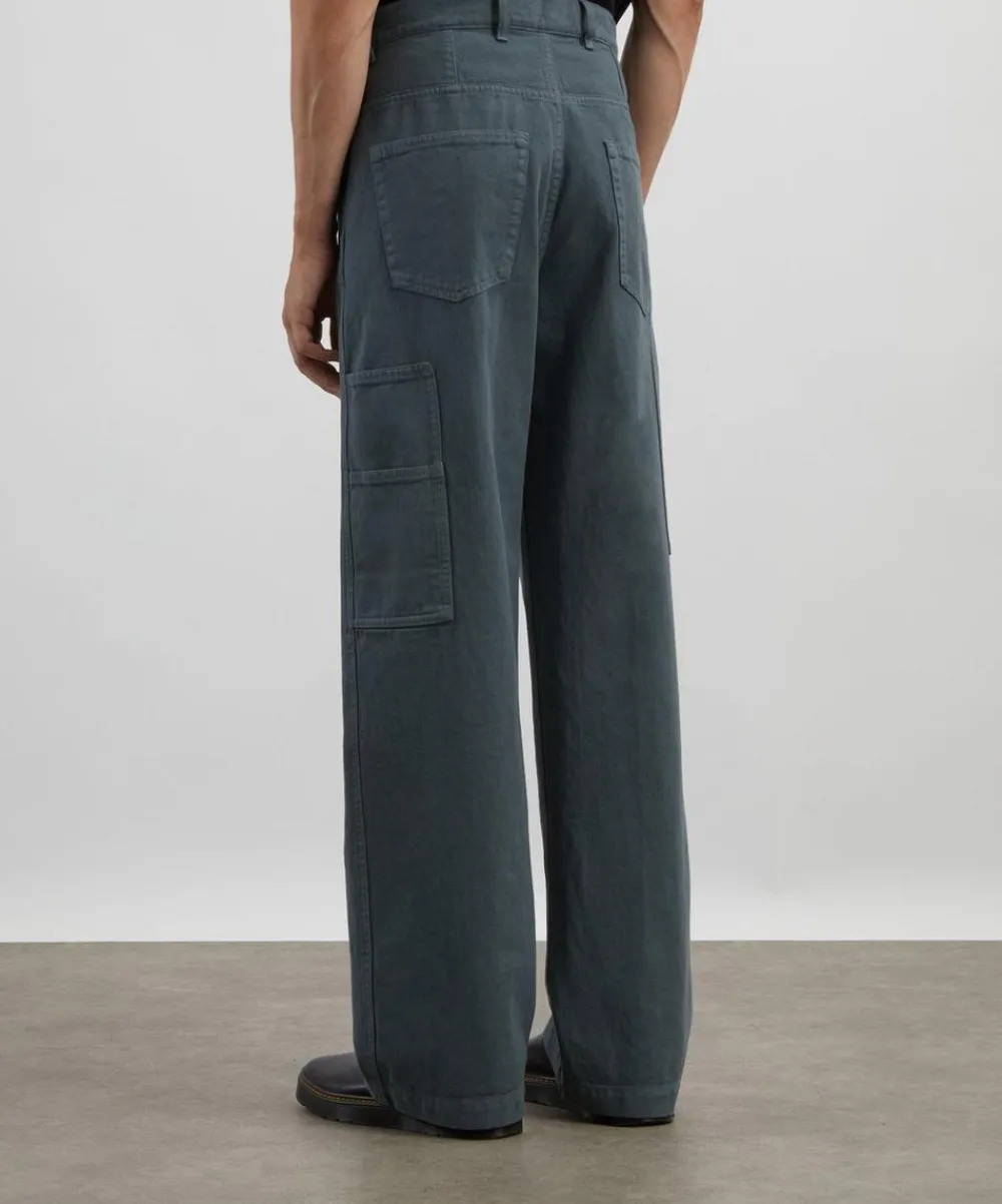 Dries Van Noten Trousers^Straight-Leg Work Trousers