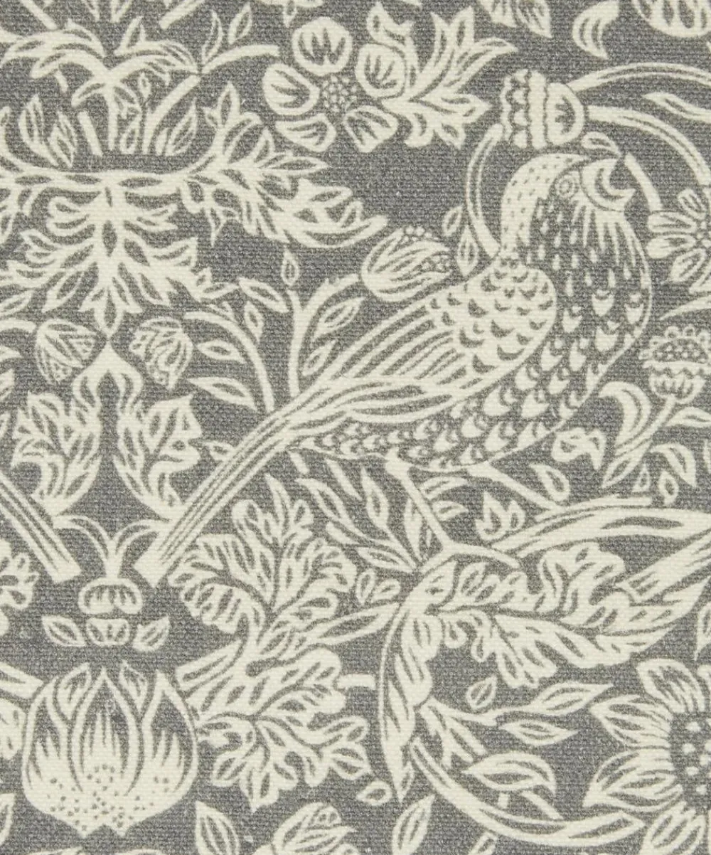 Liberty Interiors Furnishing Fabrics^Strawberry Meadowfield Emberton Linen in Pewter
