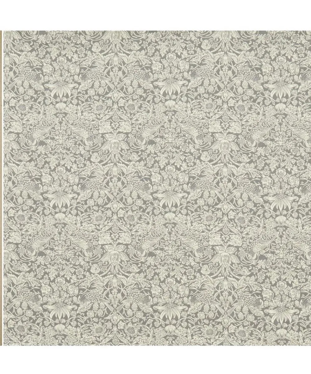 Liberty Interiors Furnishing Fabrics^Strawberry Meadowfield Emberton Linen in Pewter