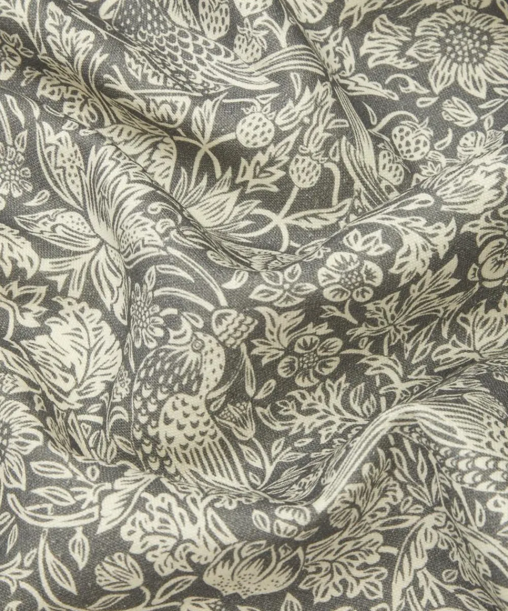 Liberty Interiors Furnishing Fabrics^Strawberry Meadowfield Emberton Linen in Pewter