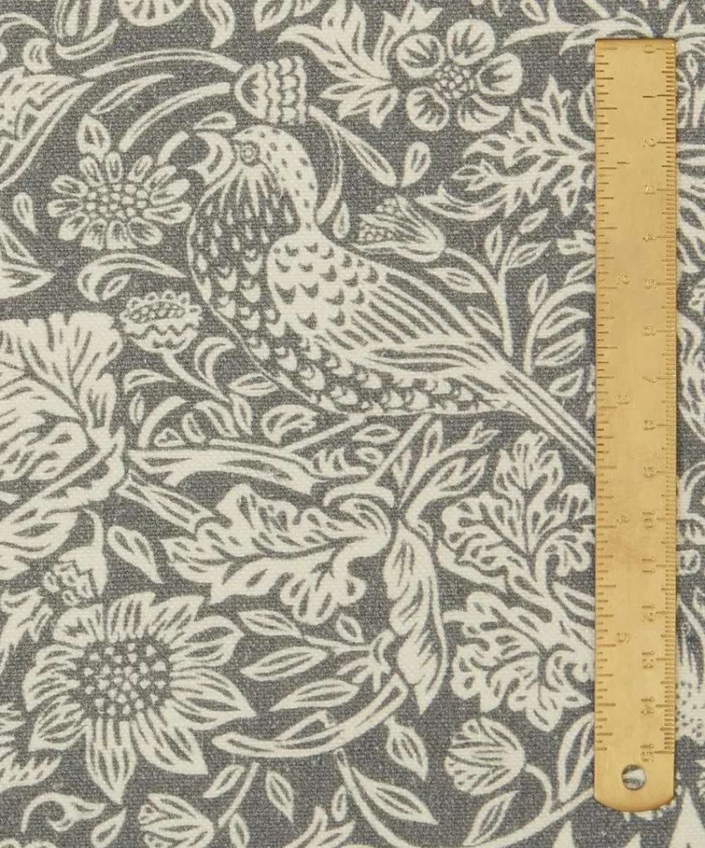 Liberty Interiors Furnishing Fabrics^Strawberry Meadowfield Emberton Linen in Pewter
