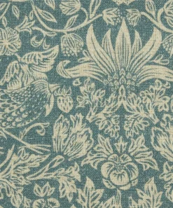 Liberty Interiors Furnishing Fabrics^Strawberry Meadowfield Ladbroke Linen in Lichen