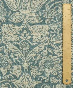 Liberty Interiors Furnishing Fabrics^Strawberry Meadowfield Ladbroke Linen in Lichen
