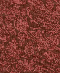 Liberty Interiors Furnishing Fabrics^Strawberry Meadowfield Ladbroke Linen in Lacquer