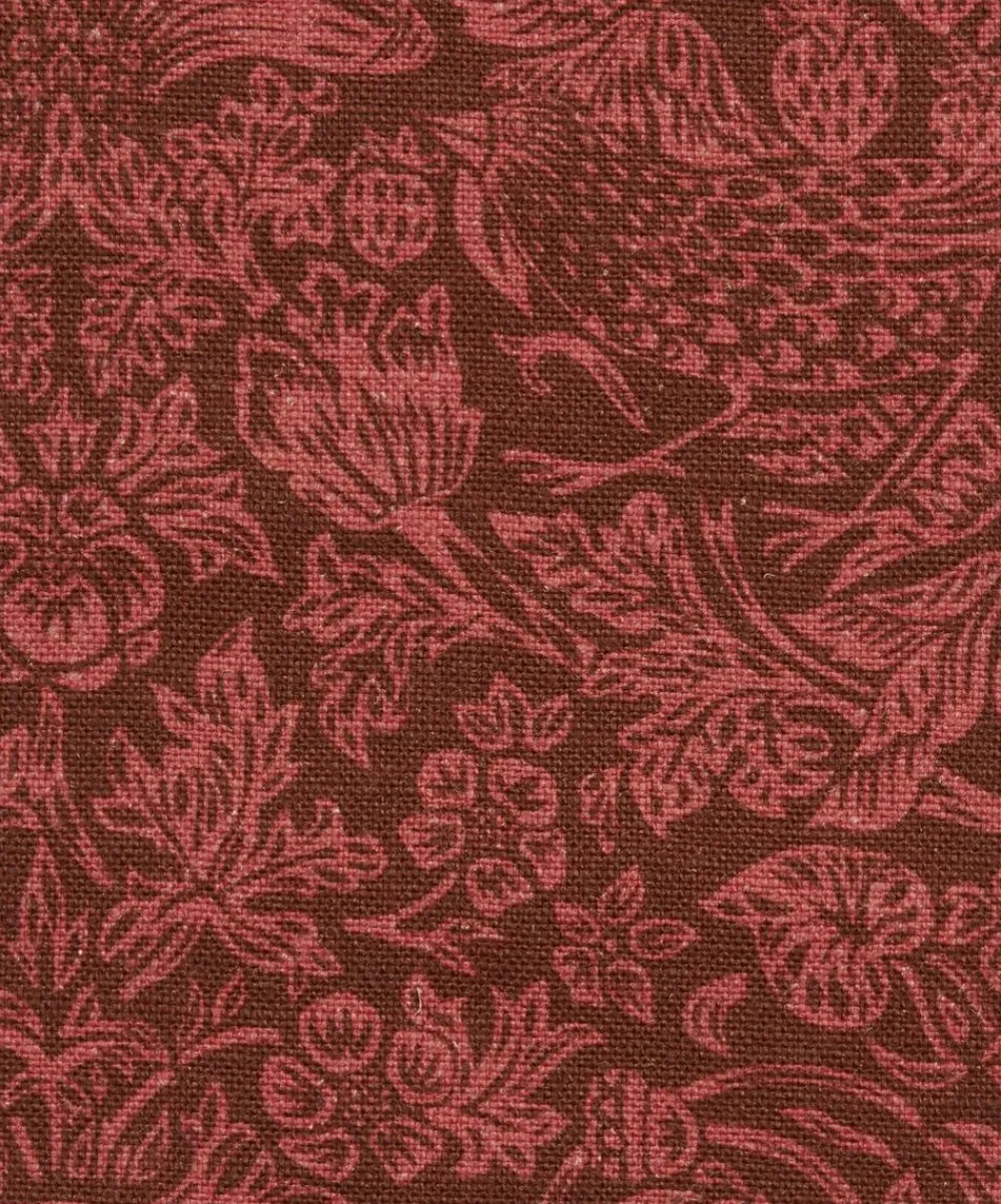 Liberty Interiors Furnishing Fabrics^Strawberry Meadowfield Ladbroke Linen in Lacquer