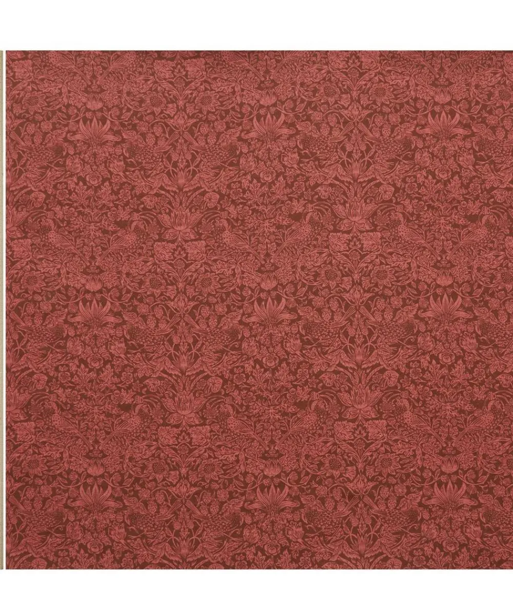 Liberty Interiors Furnishing Fabrics^Strawberry Meadowfield Ladbroke Linen in Lacquer