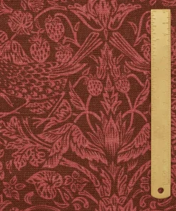 Liberty Interiors Furnishing Fabrics^Strawberry Meadowfield Ladbroke Linen in Lacquer