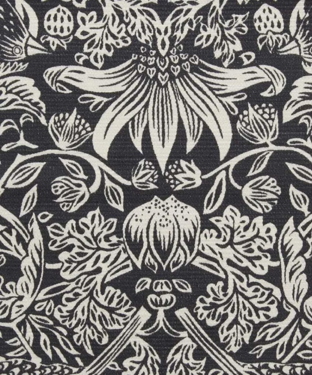 Liberty Interiors Furnishing Fabrics^Strawberry Meadowfield Vintage Velvet in Pewter Dark