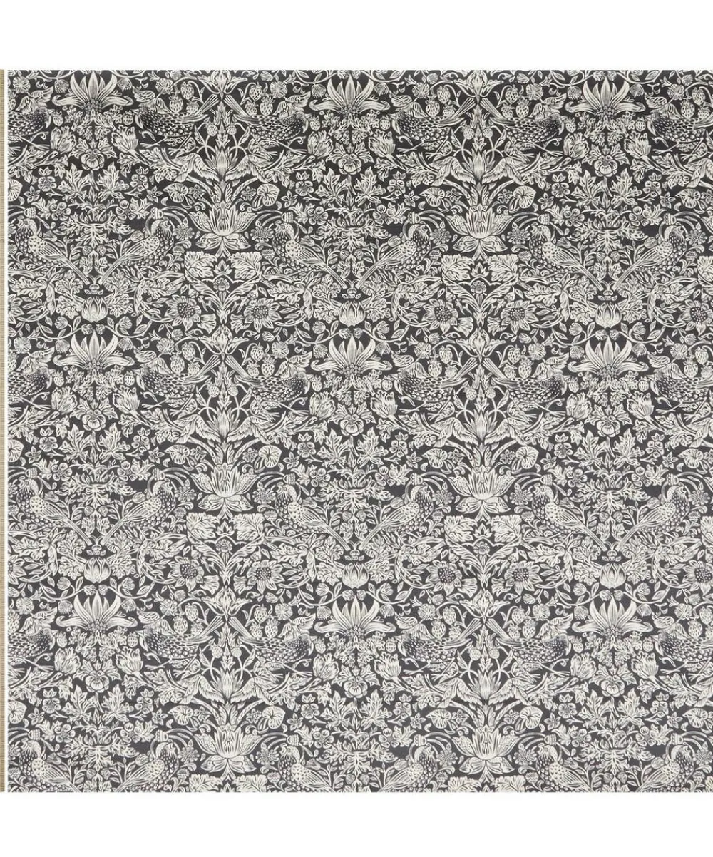 Liberty Interiors Furnishing Fabrics^Strawberry Meadowfield Vintage Velvet in Pewter Dark
