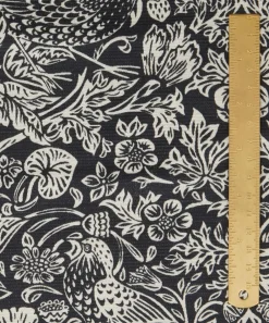 Liberty Interiors Furnishing Fabrics^Strawberry Meadowfield Vintage Velvet in Pewter Dark