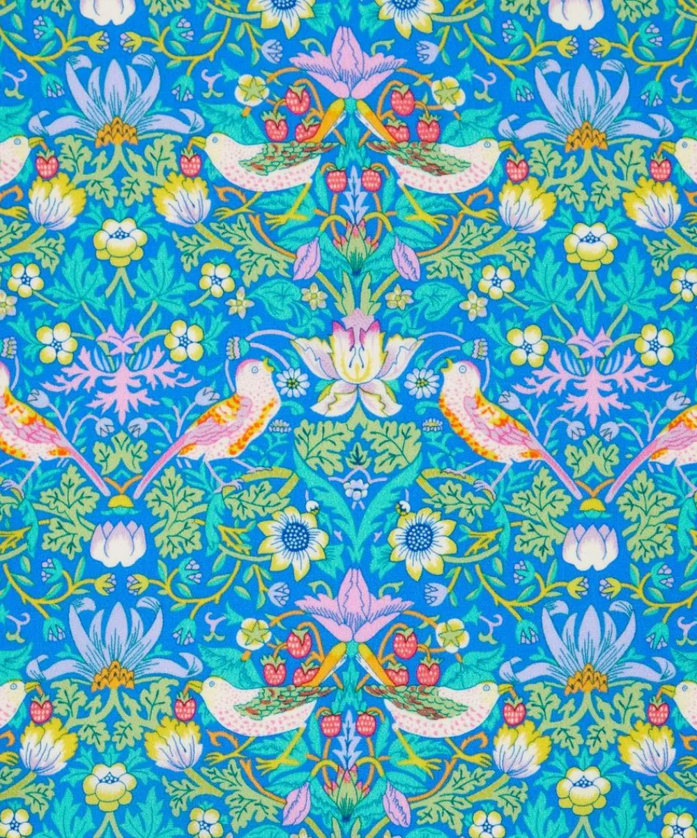 Liberty Fabrics Classic Silks|Crepe De Chine^Strawberry Thief Crepe de Chine