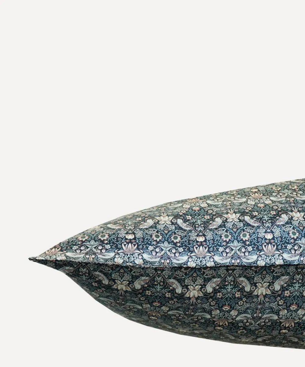Coco & Wolf Bedding^Strawberry Thief Grey Silk King Pillowcases Set of Two