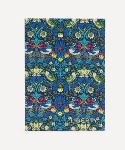Liberty Stationery And Games^Strawberry Thief Print Cotton A5 Lined Notebook