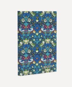 Liberty Stationery And Games^Strawberry Thief Print Cotton A5 Lined Notebook