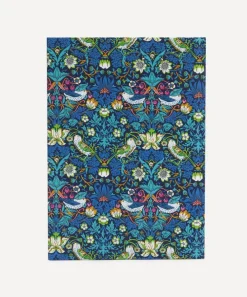 Liberty Stationery And Games^Strawberry Thief Print Cotton A5 Lined Notebook