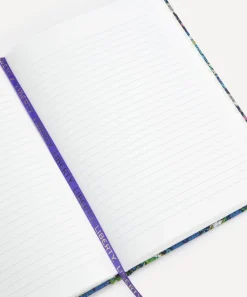 Liberty Stationery And Games^Strawberry Thief Print Cotton A5 Lined Notebook