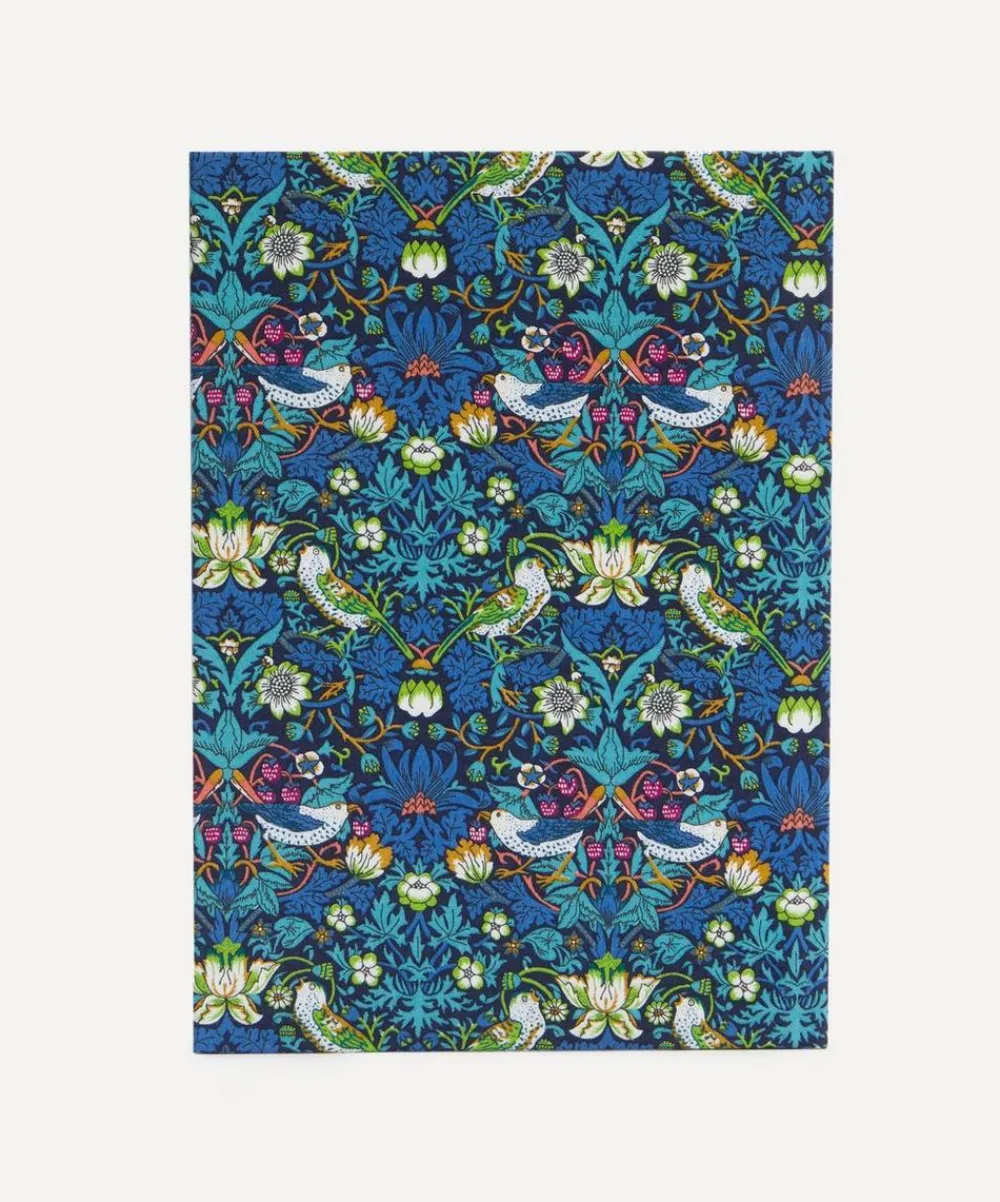 Liberty Stationery And Games^Strawberry Thief Print Cotton A5 Notebook