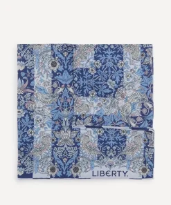 Liberty Pocket Squares^Strawberry Thief Stripe Silk Pocket Square