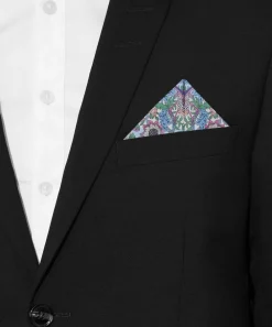 Liberty Pocket Squares^Strawberry Thief Stripe Silk Pocket Square