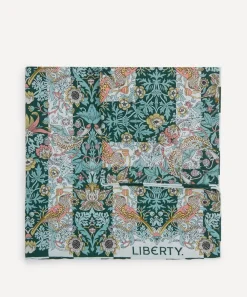 Liberty Pocket Squares^Strawberry Thief Stripe Silk Pocket Square