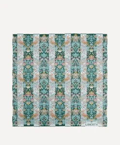 Liberty Pocket Squares^Strawberry Thief Stripe Silk Pocket Square