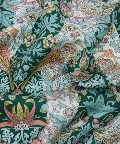 Liberty Pocket Squares^Strawberry Thief Stripe Silk Pocket Square