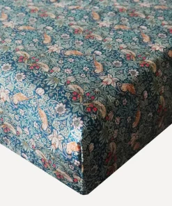 Coco & Wolf Bedding^Strawberry Thief Tana Lawn™ Cotton Double Fitted Sheet