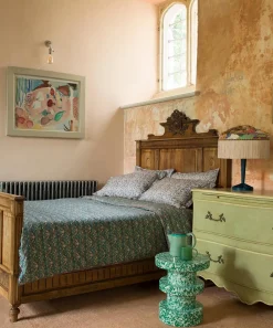 Coco & Wolf Bedding^Strawberry Thief Tana Lawn™ Cotton Double Fitted Sheet