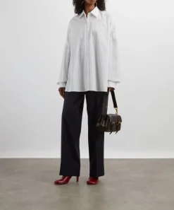 Dries Van Noten Tops^Striped Cotton Cocoon Shirt
