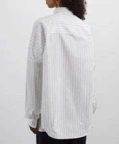 Dries Van Noten Tops^Striped Cotton Cocoon Shirt