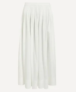 Mondo Corsini Skirts^Suki White Dot Cotton Skirt